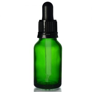 15ml Green Dropper Bottle with Glass Pipette