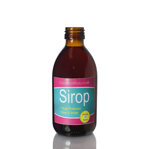 Download 250ml Amber Sirop Bottle with Standard Lotion Pump - GlassBottles.co.uk