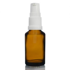 25ml Amber Glass Dropper Bottle with Lotion Pump