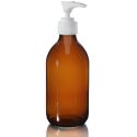 300ml Amber Sirop Bottle with Standard Lotion Pump