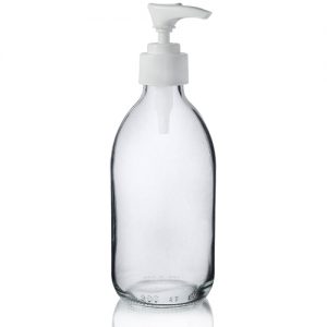 300ml Clear Sirop Bottle with Standard Lotion Pump