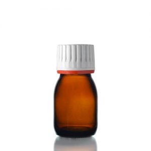 30ml Amber Sirop Bottle with Tamper Evident Cap