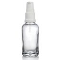 30ml Clear Glass Dropper Bottle w Lotion White