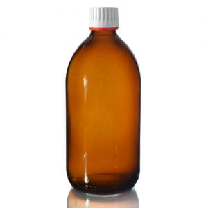 500ml Amber Sirop Bottle with Tamper Evident Cap
