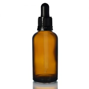50ml Amber Dropper Bottle with Glass Pipette