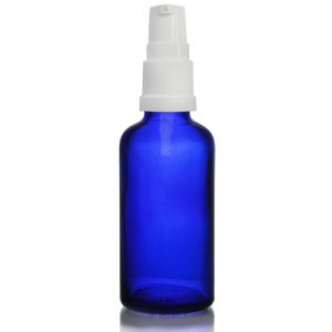 50ml Blue Dropper Bottle with Lotion Pump