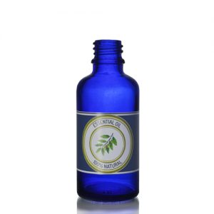 50ml Blue Glass Dropper Bottle