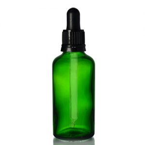 50ml Green Dropper Bottle with Glass Pipette
