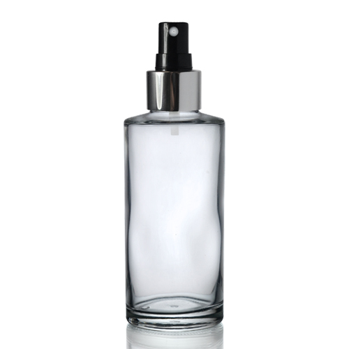 100ml Clear Glass Simplicity Bottle 24mm Silver Atomiser Spray