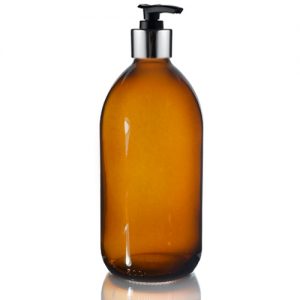 500ml Amber Sirop Bottle with lotion