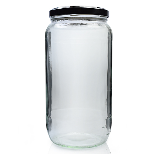 clear glass jar