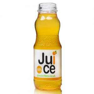 240ml Glass juice bottle with label 240ml Glass Juice Bottle filled