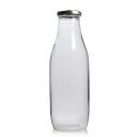 1 Litre Clear Glass Juice Bottle with lid