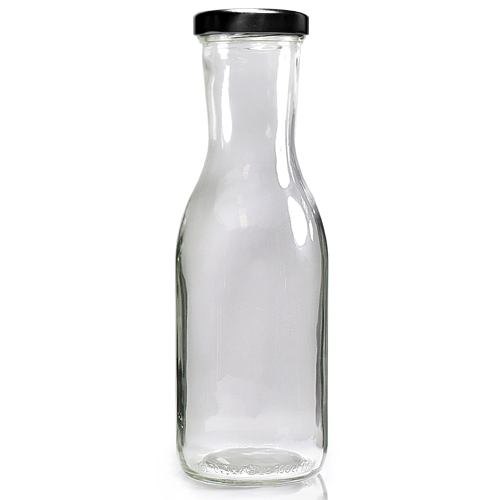 Recycled Classic Glass Drink Carafe With Cork Lid 
