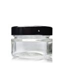 106ml Clear Glass Elena Jar & 70mm Deep Twist-Off Lid