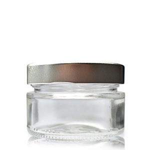 106ml Clear Glass Elena Jar & 70mm Deep Twist-Off Lid