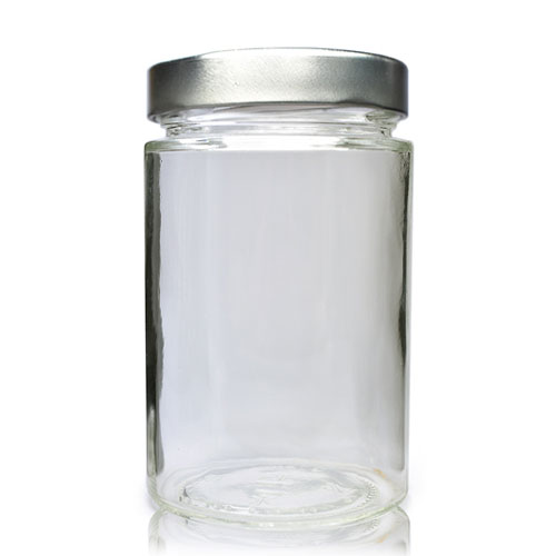 16oz Premium Glass Jars w/ Child Resistant Lids - White Lids (40 Qty)