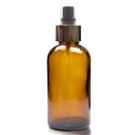 150ml Amber glass Boston Bottle w silver spray