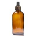 200ml Amber glass Boston Bottle silver spray