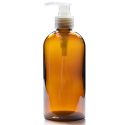 300ml Amber Boston bottle w nat pump