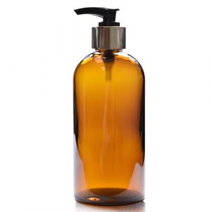 300ml Amber Glass Boston Bottle With Premium Pump