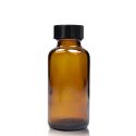 30ml Amber glass boston bottle w polycone