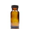 50ml Amber glass Boston Bottle w black PP