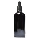 100ml Black dropper bottle w black pip