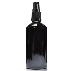 100ml Black Glass Lotion Bottle