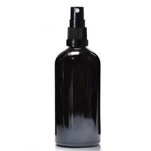 100ml Black Glass Spray Bottle