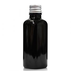 50ml Black Dropper Bottle & Aluminium Cap