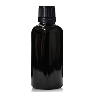 50ml Black Dropper Bottle With Dropper Cap