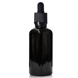 50ml Black Dropper Bottle With Child Resistant Pipette