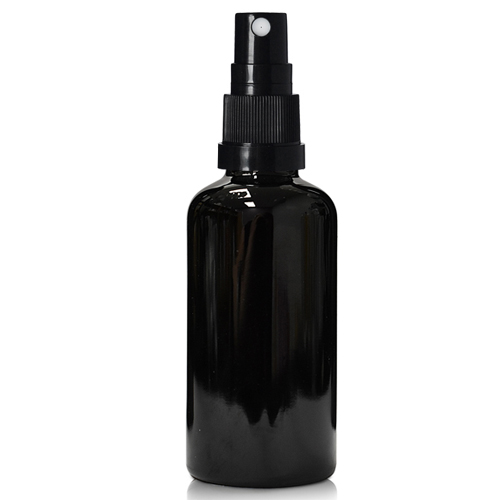 Dark glass store spray bottles