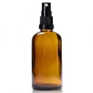 60ml Amber Glass Dropper Bottle w black spray