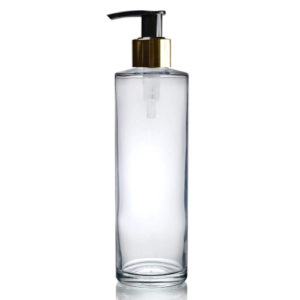 250ml Simplicity Bottle with Gold Lotion Pump