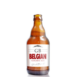 330ml Amber beer bottle with label