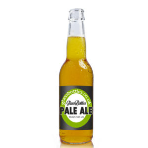 330ml Clear Glass Beer Bottle filled