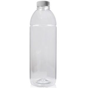 1000ml Clear Plastic Juice Bottle With Cap - Glassbottles.co.uk