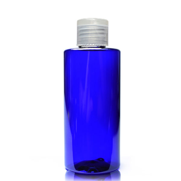 100ml Blue Tubular Bottle with nat flip