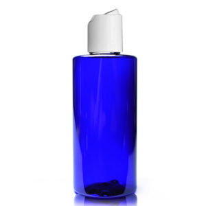 100ml Blue Tubular Bottle with white disc
