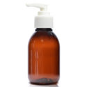 100ml Amber PET Sirop Bottle With Lotion Pump