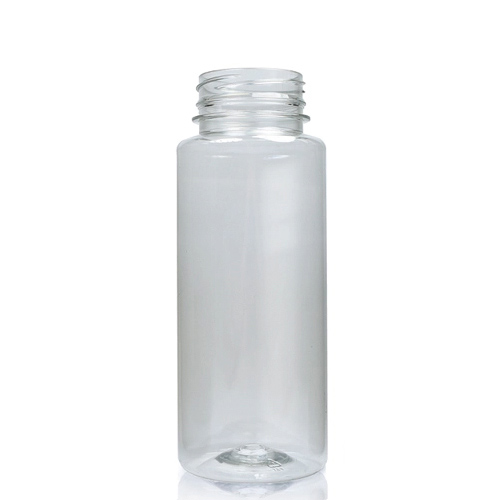 PET plastic Smoothie bottle 500 ml 38 mm clear incl. Screw cap 38 black for  PET smoothie