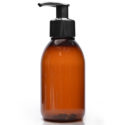 125ml Amber PET Sirop bottle with black pump