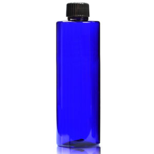 250ml Blue Tubular Bottle with black cap