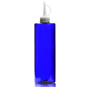 250ml Blue plastic bottle with spout cap