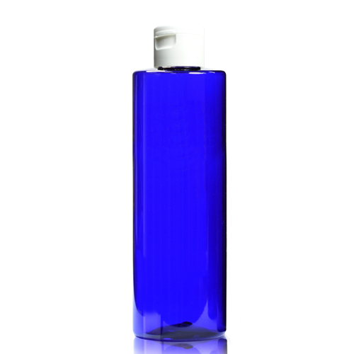 250ml Blue plastic bottle with white flip