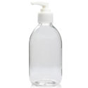 250ml Clear PET Sirop Bottle With Lotion Pump