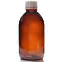 250ml Amber PET Sirop Bottle With Tamper Evident Cap