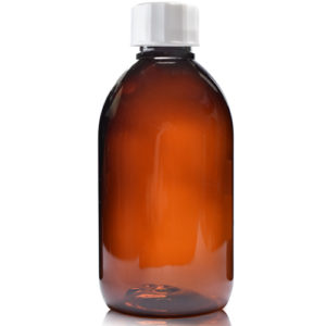 250ml Amber PET Sirop Bottle With Screw Cap
